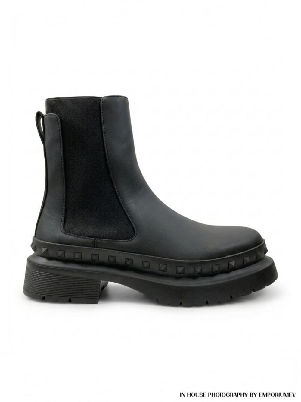 Valentino Garavani M-Way Rockstud Chelsea Black Mens Boots -Size EU 42- (0577)